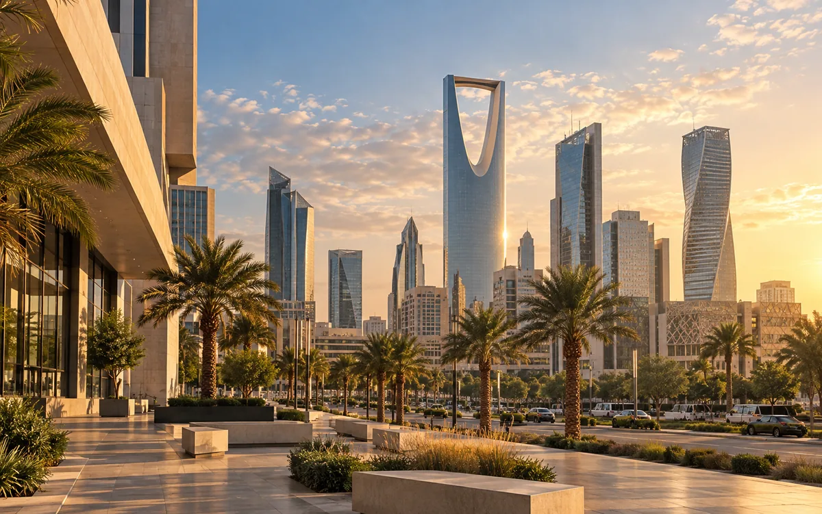 Service coverage visual for Riyadh