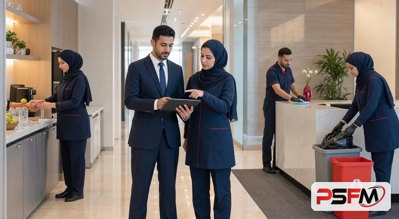 فريق الخدمات الناعمة من PSFM ينسق هاوس كيبنج المكاتب في الرياض