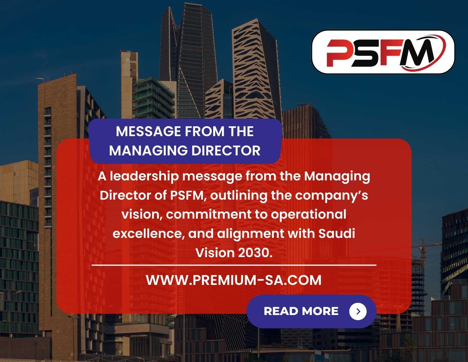 A Practical Message on PSFM Service Commitment in Saudi Arabia