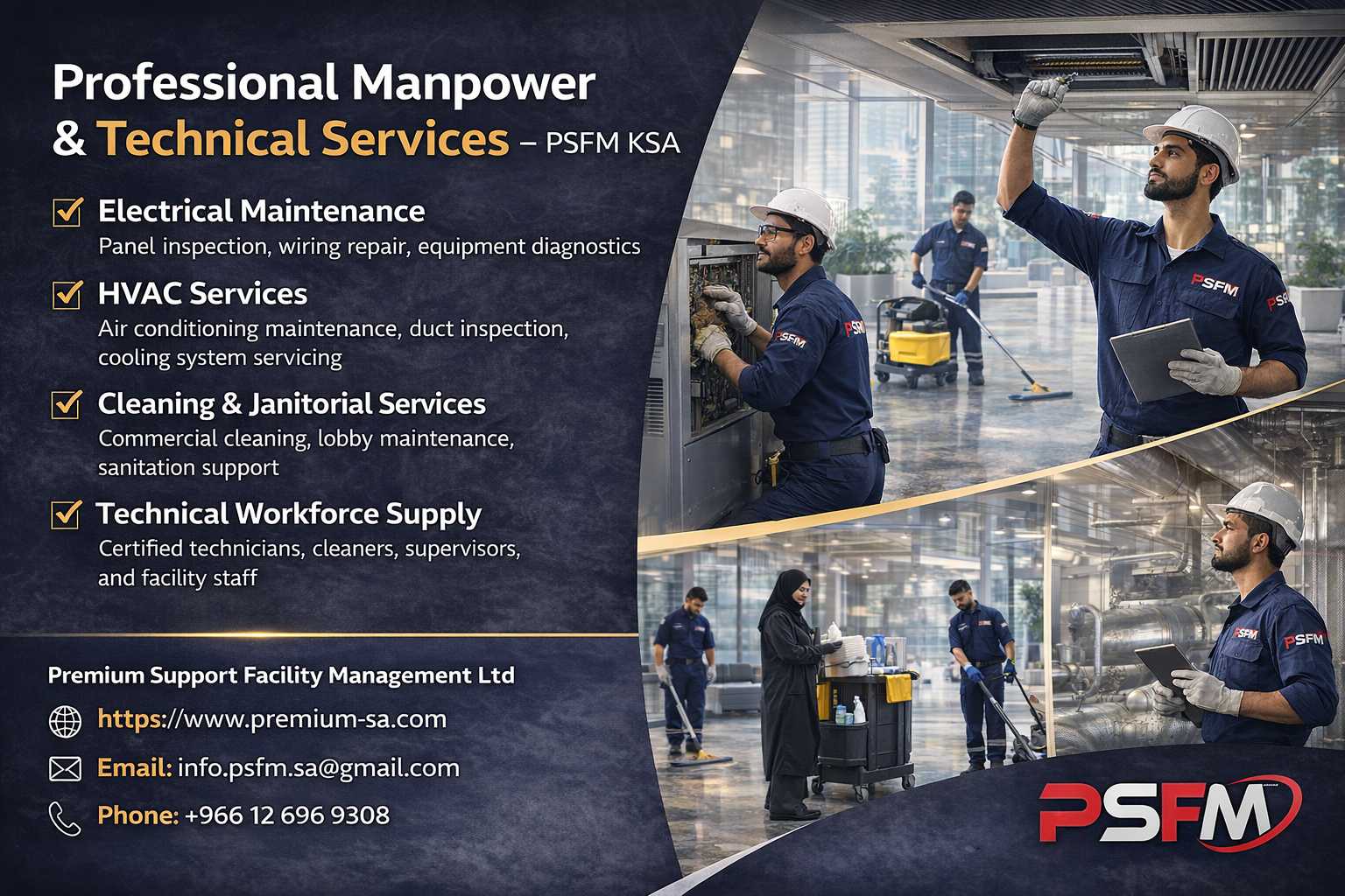 Professional Manpower & Technical Services in Saudi Arabia | PSFM