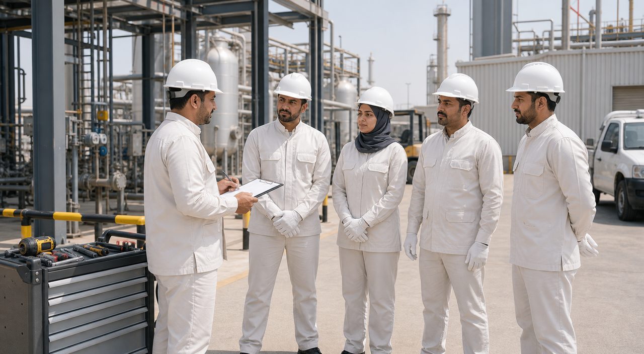 PSFM Khobar industrial operations manpower supply team coordinating workforce support