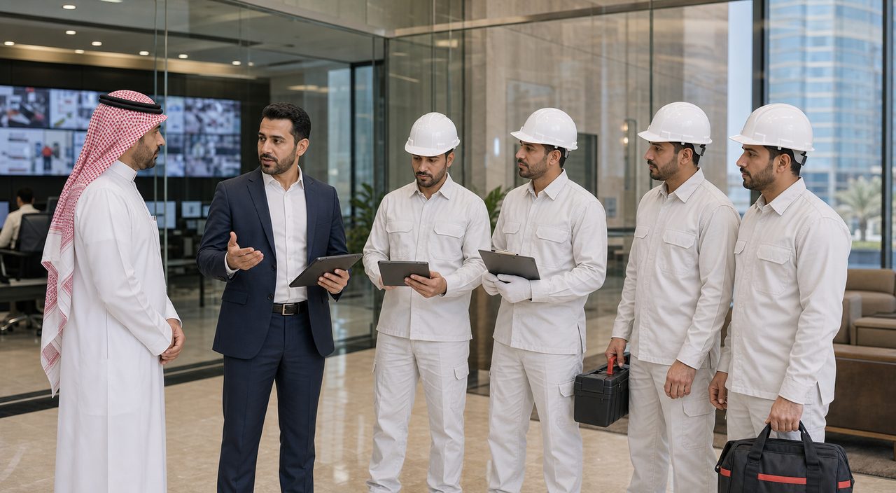 فريق PSFM لإدارة المرافق ينسق خدمات موثوقة مع عملاء الأعمال في السعودية