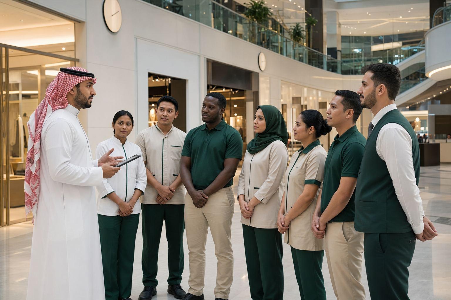 Riyadh Retail Malls: Manpower Shift Planning for Peak Footfall and Extended Hours - professional manpower supply services in Saudi Arabia