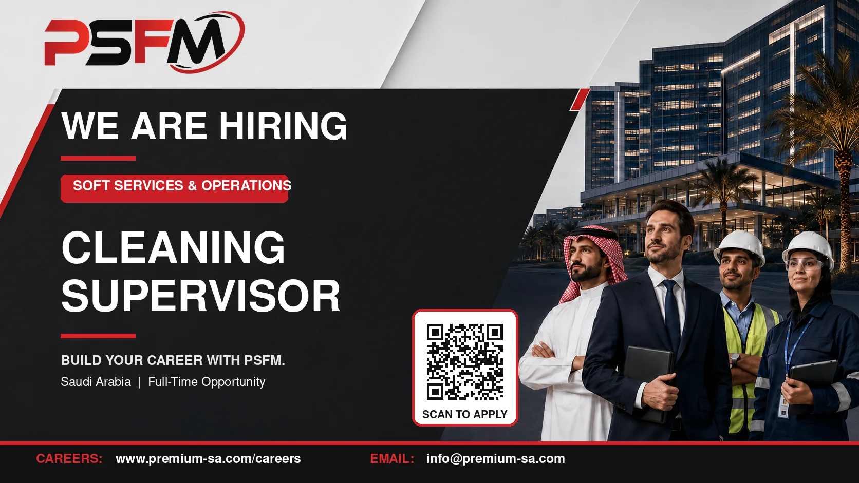 فرصة توظيف: Cleaning Supervisor لدى PSFM في السعودية