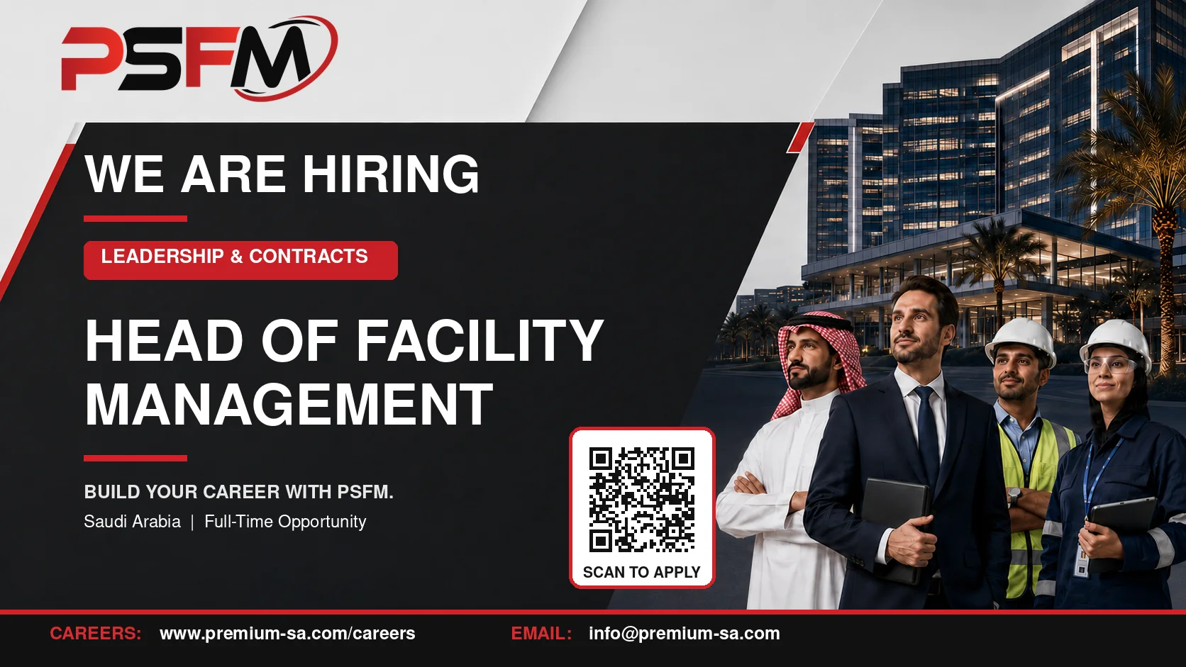 فرصة توظيف: Head of Facility Management لدى PSFM في السعودية